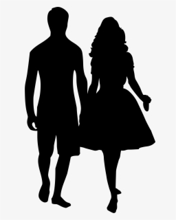 Hand Clipart Shadow - Girl And Boy Silhouette Holding Hands , Free ...