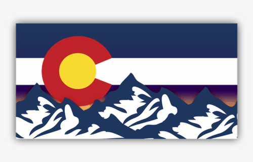 Colorado Flag With Mountains Black And White , Free Transparent Clipart ...