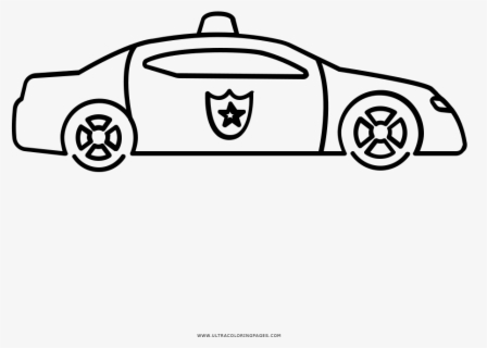 Police Car Coloring Page - Illustration , Free Transparent Clipart ...