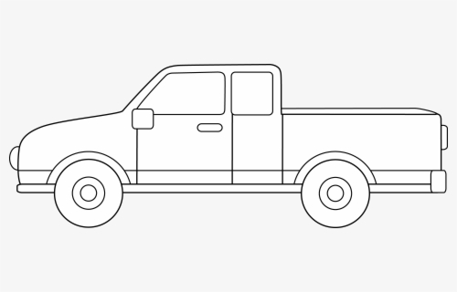 Pick Up Truck Coloring Pages - Pickup Truck Clipart Outline , Free ...