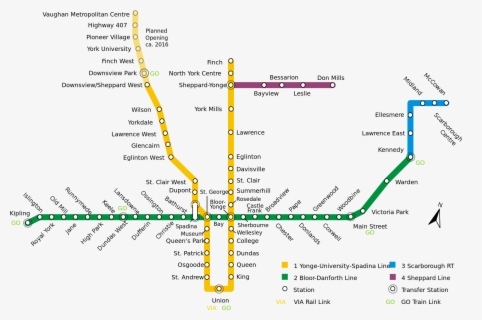 Clip Art Compared To It S - Subway Map Canada Toronto , Free ...