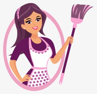 Black And White Cleaning Lady Clipart - Cleaning Clipart Black And ...