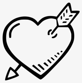 Heart And Arrow Comments - Heart, Transparent Clipart