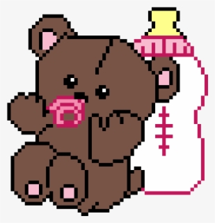 Cartoon Bear With Pacifier , Free Transparent Clipart - ClipartKey