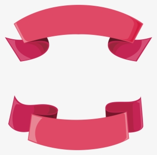 Pink Ribbon Header - Ribbon Text Box Transparent , Free Transparent ...