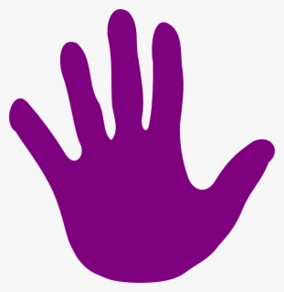 Handprint Clipart Purple - Palm Hand Clip Art , Free Transparent ...