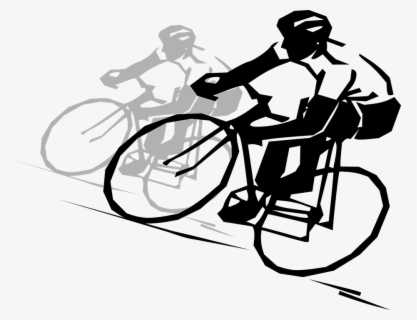 Bicycle Man Riding Sport Guy Png Image - Simple Line Drawing Bike ...