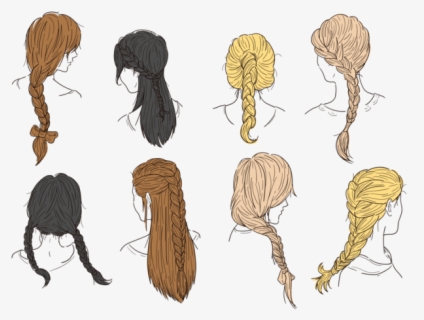 Hair Plaits And Braids Vectors - Vector Braid , Free Transparent ...