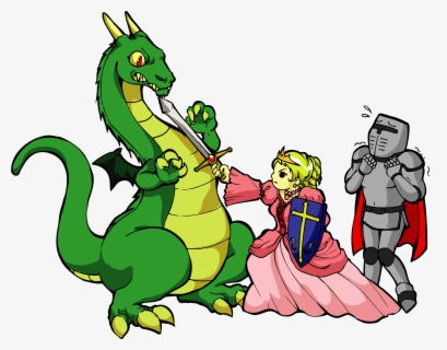 Knight Slaying Dragon Clipart &amp; Knight Slaying Dragon - Knight Slaying ...
