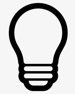 Lightbulb Clipart Simple - Light Bulb Icon Outline , Free Transparent ...