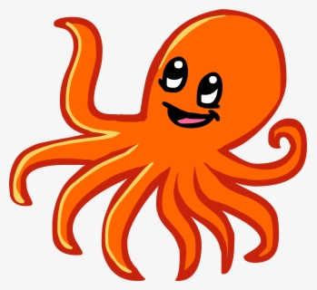 Orange Octopus Cartoon , Png Download - Transparent Background Octopus ...