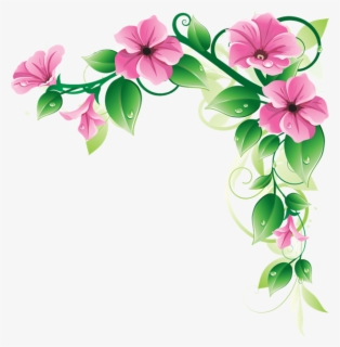 Transparent Purple Flower Border Png - Dharabahik Natok , Free ...