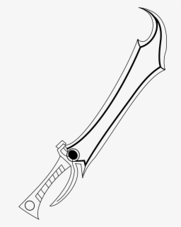 Sword Clipart Outline - Fantasy Sword Clip Art , Free Transparent 