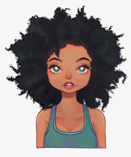 Drawing Dark Afro Transparent Png Clipart Free Download - Swag Cute ...