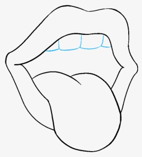 Free Mouth And Tongue Black And White Clip Art with No Background ...