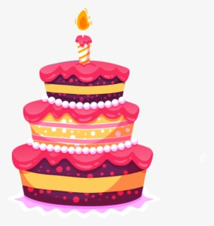 Happy Clipart Psd Peoplepng - Happy Birthday Cake Png , Free ...