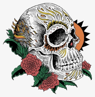 Day Of The Dead Rose Sticker Clipart , Png Download - Dia De Los ...