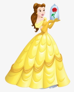 #belle #disney #princess - Belle Holding A Rose , Free Transparent ...