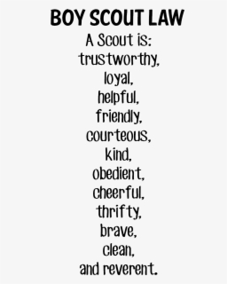 Printable Cub Scout Law And Oath , Free Transparent Clipart - ClipartKey