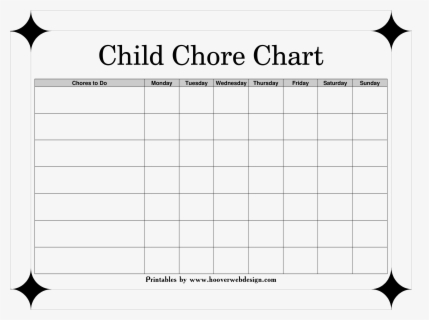 Daily Printable Chore Blank Chore Chart , Free Transparent Clipart ...