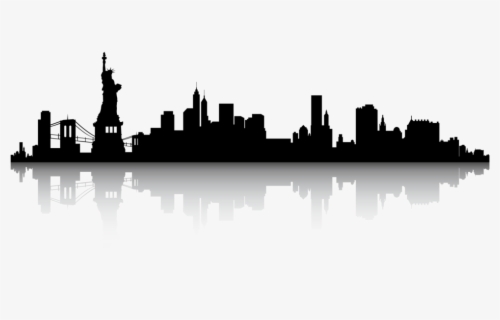 New York City Skyline Silhouette Clip Art - Brooklyn Bridge , Free ...
