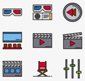 Movie Film - Color Palette Icon Png , Free Transparent Clipart - ClipartKey