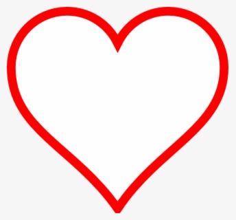 Red Heart Shape Outline , Free Transparent Clipart - Clipartkey