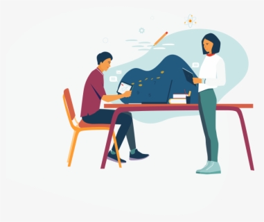 Test Clipart Sit And Reach - Cartoon Of Someone Working , Free