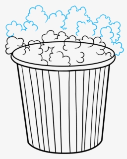 Popcorn Rajz How To Draw Popcorn - Popcorn Drawing , Free Transparent Clipart ...