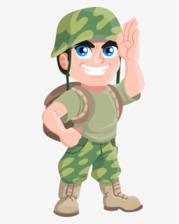 Free Cartoon Soldier Clip Art - Cartoon Soldier Without Gun , Free ...