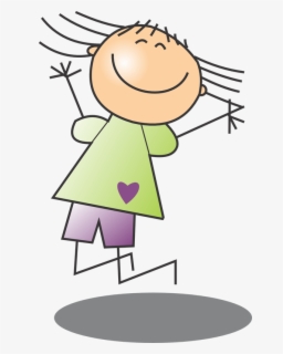 Transparent Girl Jumping Png - Jumping Happy Woman Cartoon , Free ...