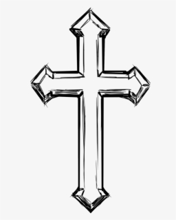 Clip Art Cross With Angel Wings - Tattoo Tribal Easy Cross , Free