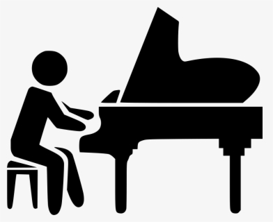 Piano Silhouette Cliparts - Piano Png Black And White , Free ...