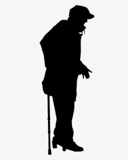 Silhouette Person Photography Old Age - Old Man Silhouette Png , Free ...