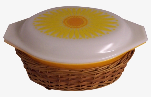 Clip Art Pyrex Daisy Sunflower Casserole - Storage Basket , Free ...