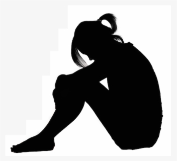 Sad Woman Silhouette Png , Free Transparent Clipart - ClipartKey