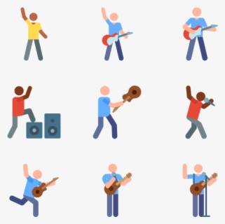 Rock And Roll - Play Guitar Icon Png , Free Transparent Clipart ...