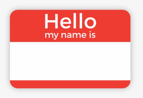 Clip Art X Standard Badge - Hello My Name Is Orange , Free Transparent ...