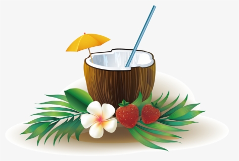 Coconut Clipart Buko Juice - Tropical Coconut Clipart Png , Free ...