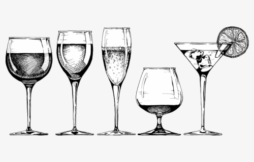 Cocktail Cosmopolitan Vodka Martini Drawing - Goblet Glass Vector ...