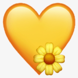 Aesthetic Clipart Yellow - Yellow Heart Ios Emoji , Free Transparent