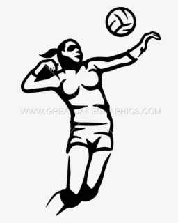 Transparent Female Volleyball Player Clipart - Volleyball Player ...