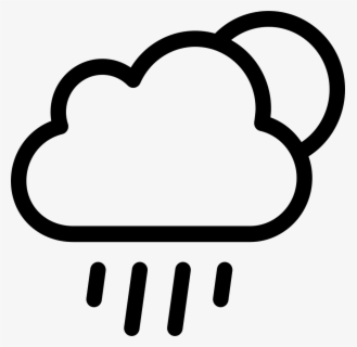 Rainy Weather Symbol - Cloud Outline Png , Free Transparent Clipart ...