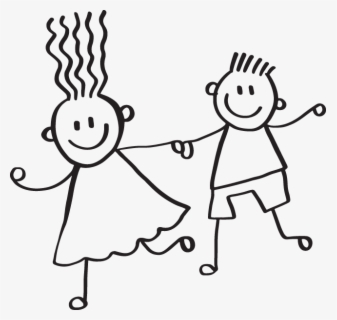 Transparent Boy And Girl Clipart Black And White Drawing Of Girl And Boy Free Transparent Clipart Clipartkey