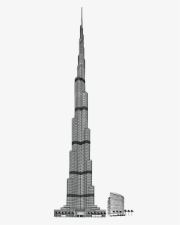 Burj Khalifa Drawing Easy , Free Transparent Clipart - ClipartKey