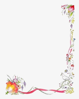 Flower Borders And Frames Clipart - Borders For Books Designs , Free ...