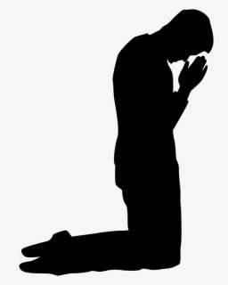 Man Kneeling In Prayer - Black Shadow Png Love , Free Transparent ...