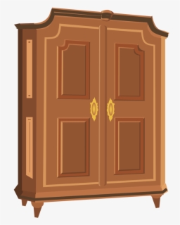 Closet Png Clipart - Shelved Cabinet With Sliding Door , Free ...