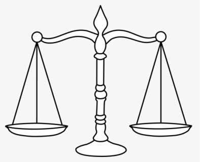 Law - Balance Scale Coloring Page , Free Transparent Clipart - ClipartKey