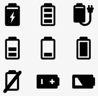 Iphone Battery Icon Vector - Vector Battery Clipart Png , Free ...